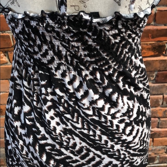 Guess medium halter top Blk/white/brown - Picture 6 of 10